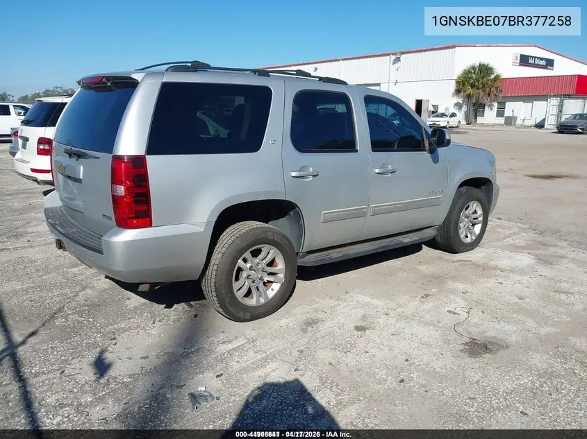 1GNSKBE07BR377258 2011 Chevrolet Tahoe Lt