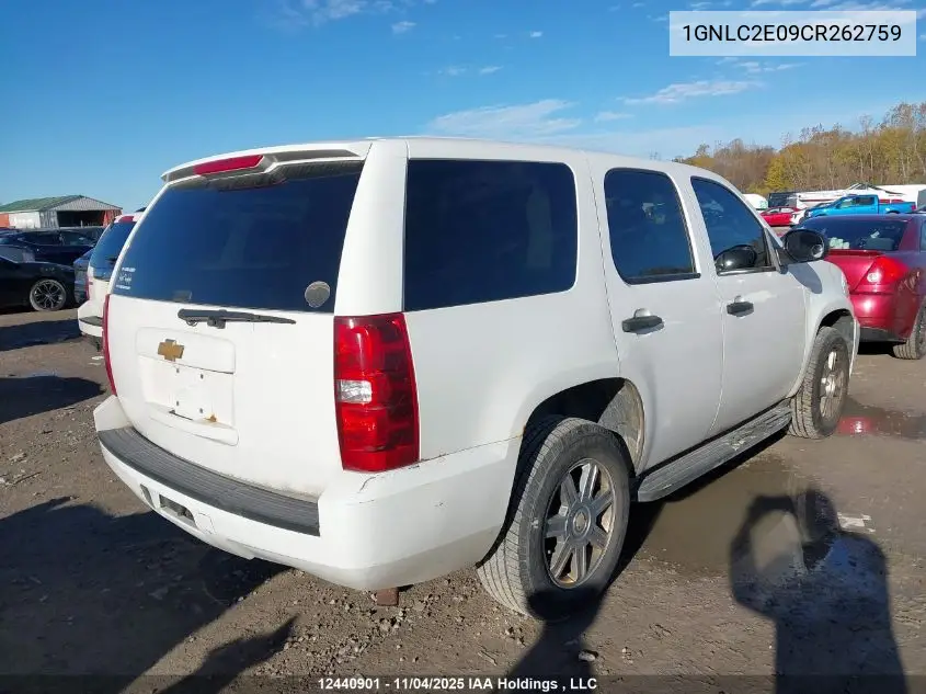 1GNLC2E09CR262759 2012 Chevrolet Tahoe Police