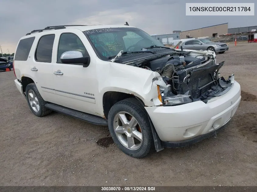 2012 Chevrolet Tahoe K1500 Ltz VIN: 1GNSKCE00CR211784 Lot: 30038070