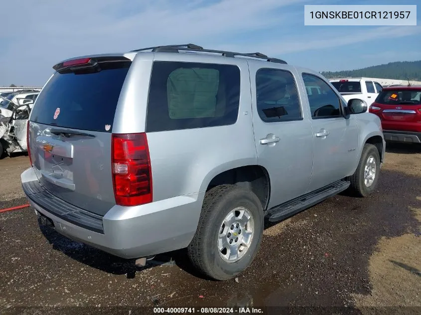 1GNSKBE01CR121957 2012 Chevrolet Tahoe Lt