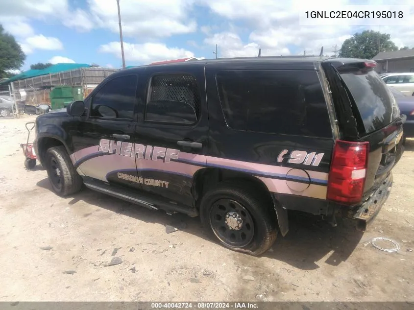 1GNLC2E04CR195018 2012 Chevrolet Tahoe Commercial Fleet