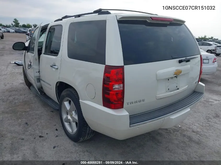 1GNSCCE07CR151032 2012 Chevrolet Tahoe Ltz