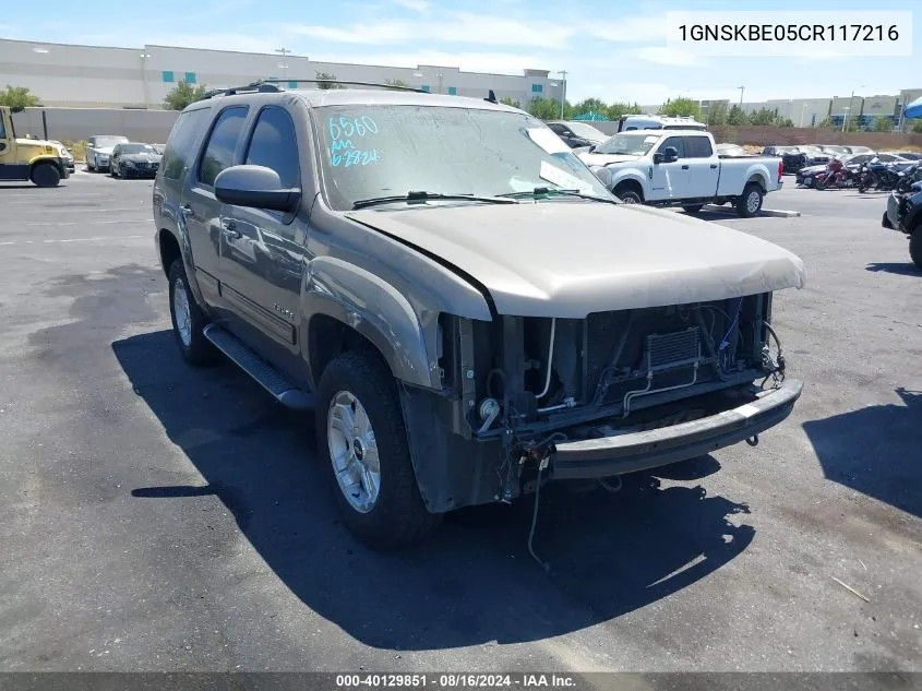 2012 Chevrolet Tahoe Lt VIN: 1GNSKBE05CR117216 Lot: 40129851