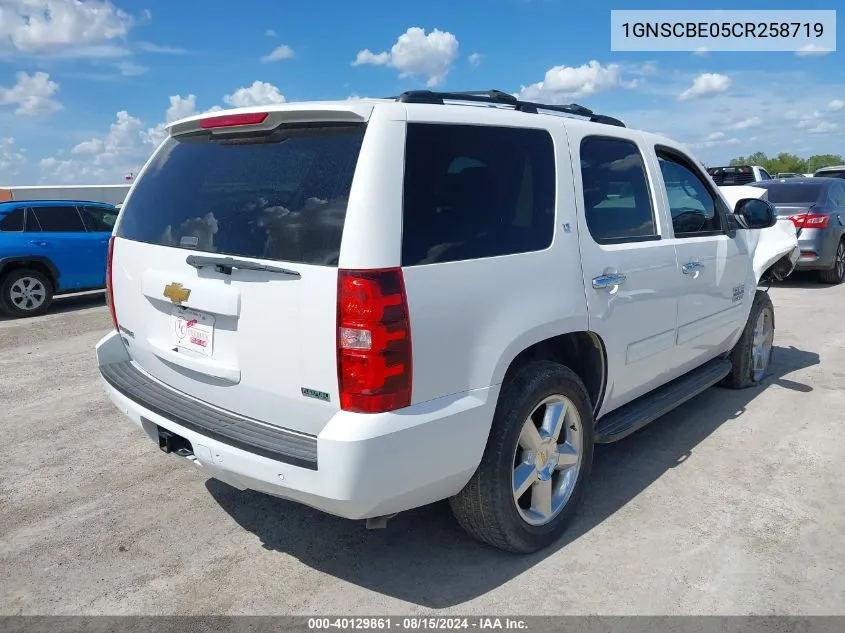 2012 Chevrolet Tahoe Lt VIN: 1GNSCBE05CR258719 Lot: 40129861