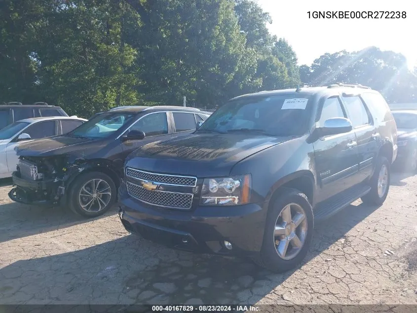 2012 Chevrolet Tahoe Lt VIN: 1GNSKBE00CR272238 Lot: 40167829