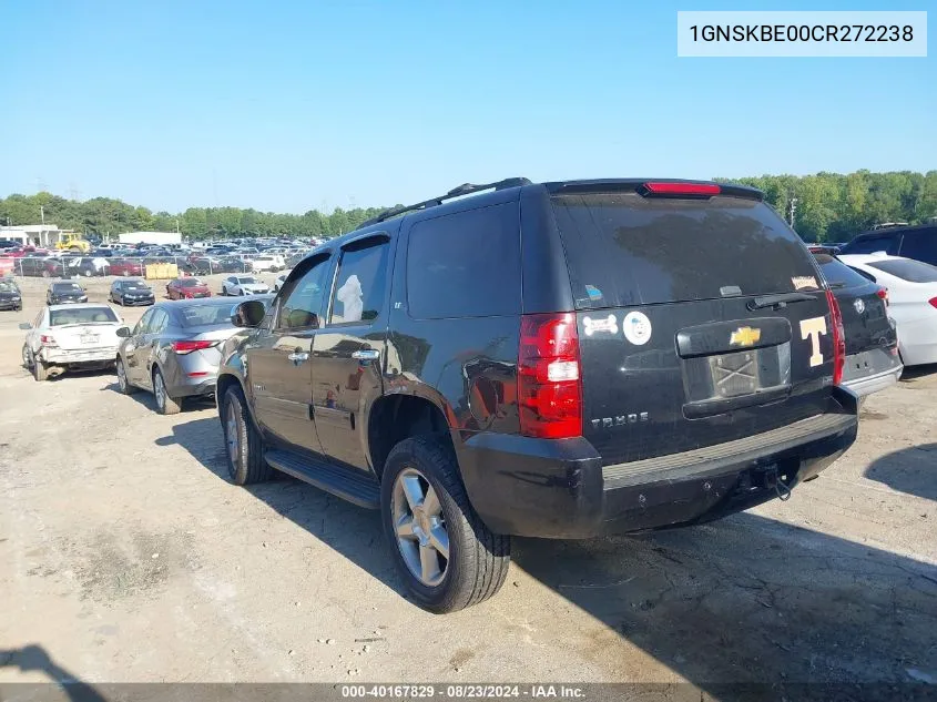 2012 Chevrolet Tahoe Lt VIN: 1GNSKBE00CR272238 Lot: 40167829