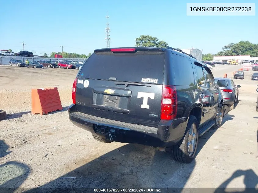 2012 Chevrolet Tahoe Lt VIN: 1GNSKBE00CR272238 Lot: 40167829