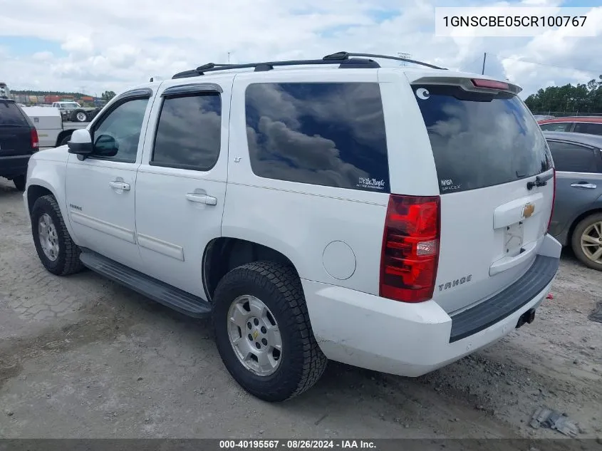 2012 Chevrolet Tahoe Lt VIN: 1GNSCBE05CR100767 Lot: 40195567