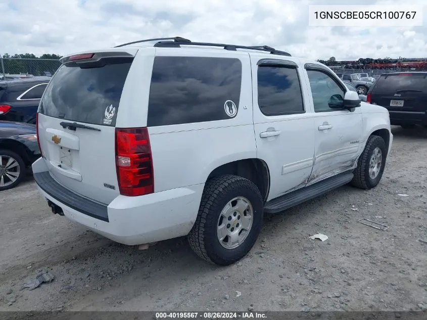 2012 Chevrolet Tahoe Lt VIN: 1GNSCBE05CR100767 Lot: 40195567