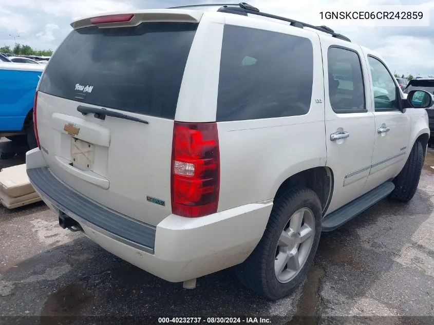 2012 Chevrolet Tahoe Ltz VIN: 1GNSKCE06CR242859 Lot: 40232737