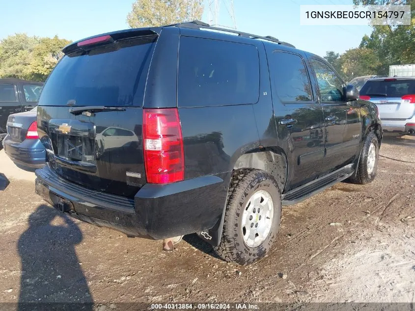 2012 Chevrolet Tahoe Lt VIN: 1GNSKBE05CR154797 Lot: 40313854