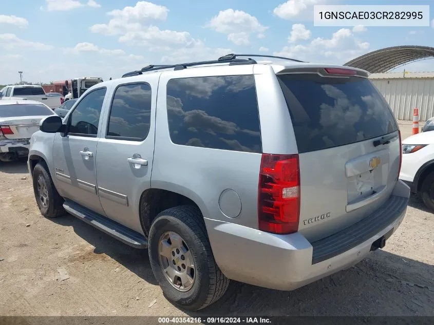 2012 Chevrolet Tahoe Ls VIN: 1GNSCAE03CR282995 Lot: 40354216