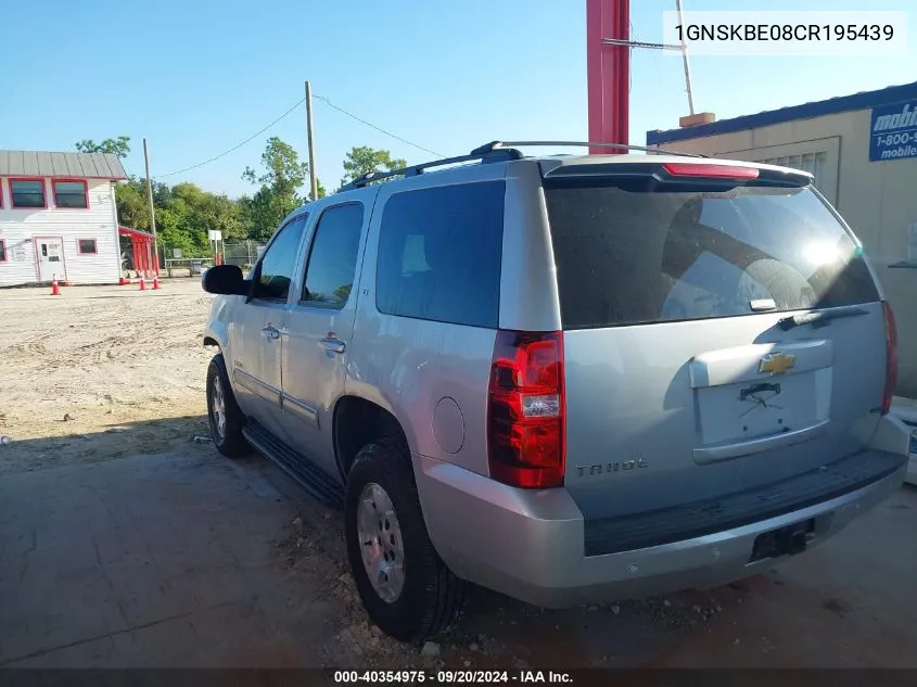 1GNSKBE08CR195439 2012 Chevrolet Tahoe Lt