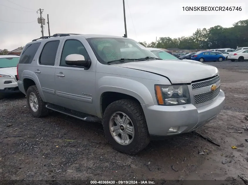 2012 Chevrolet Tahoe Lt VIN: 1GNSKBE0XCR246746 Lot: 40368430