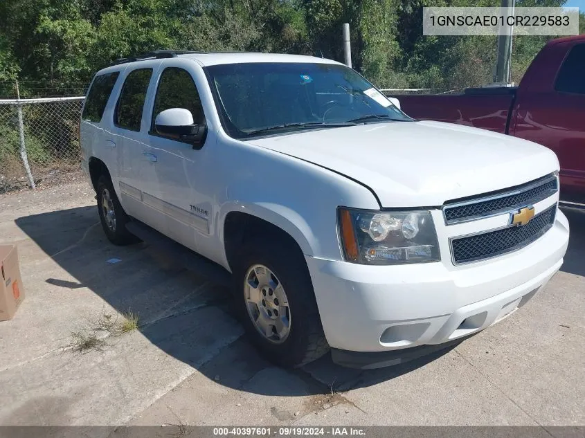 1GNSCAE01CR229583 2012 Chevrolet Tahoe Ls