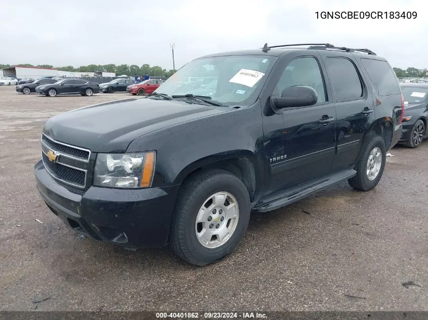 1GNSCBE09CR183409 2012 Chevrolet Tahoe C1500 Lt