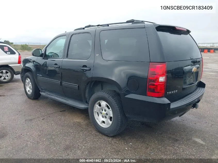 2012 Chevrolet Tahoe C1500 Lt VIN: 1GNSCBE09CR183409 Lot: 40401862