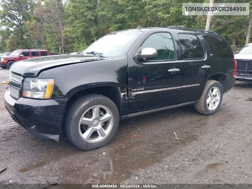 2012 Chevrolet Tahoe Ltz VIN: 1GNSKCE0XCR284998 Lot: 40409494