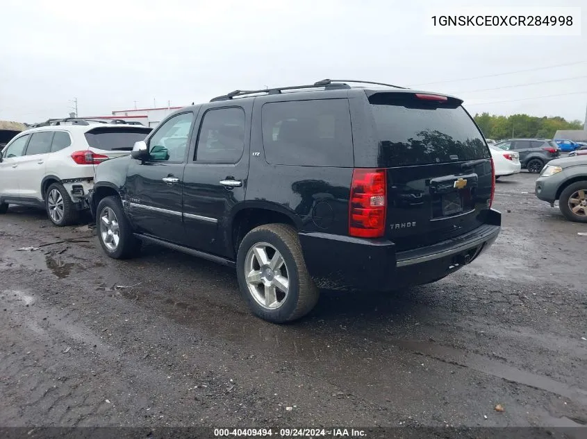 1GNSKCE0XCR284998 2012 Chevrolet Tahoe Ltz