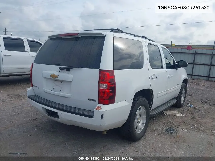 1GNSCAE08CR261530 2012 Chevrolet Tahoe C1500 Ls