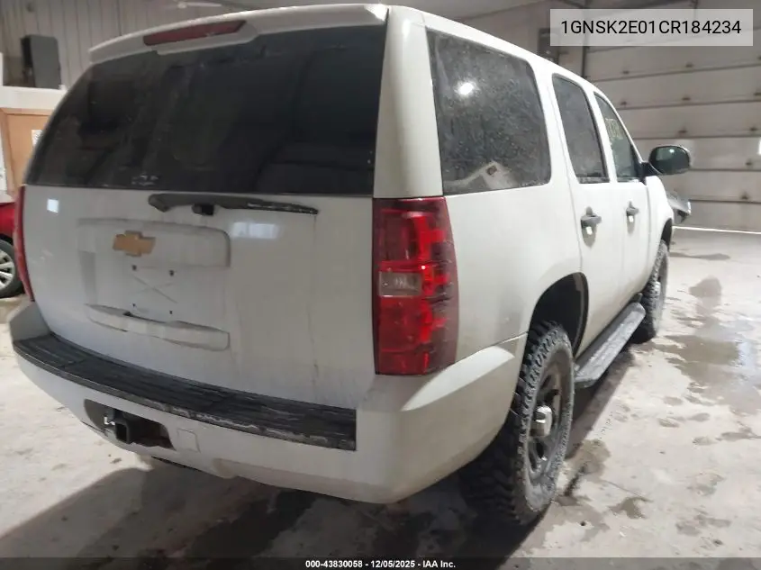 1GNSK2E01CR184234 2012 Chevrolet Tahoe Commercial Fleet