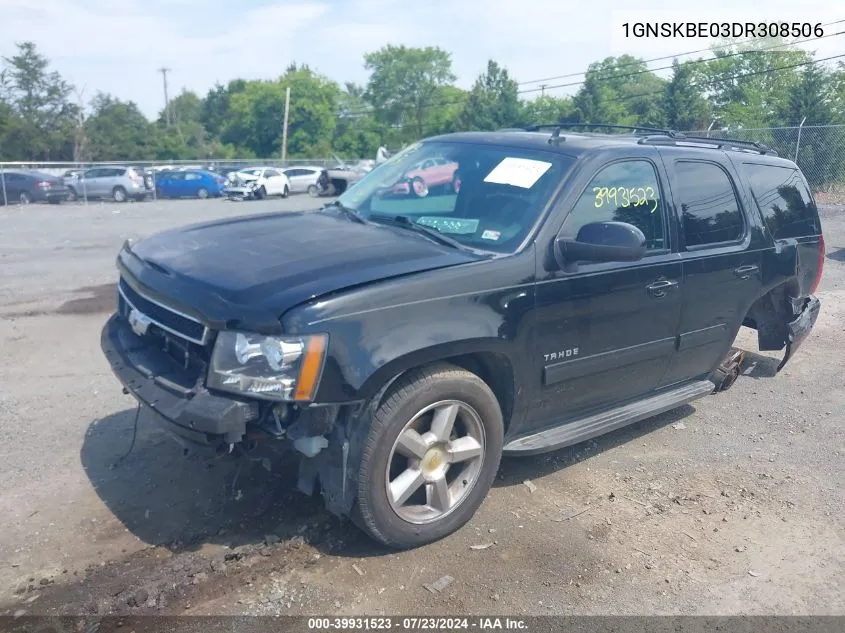 1GNSKBE03DR308506 2013 Chevrolet Tahoe Lt