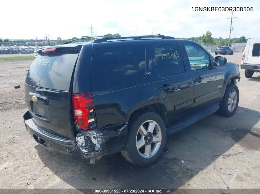 1GNSKBE03DR308506 2013 Chevrolet Tahoe Lt