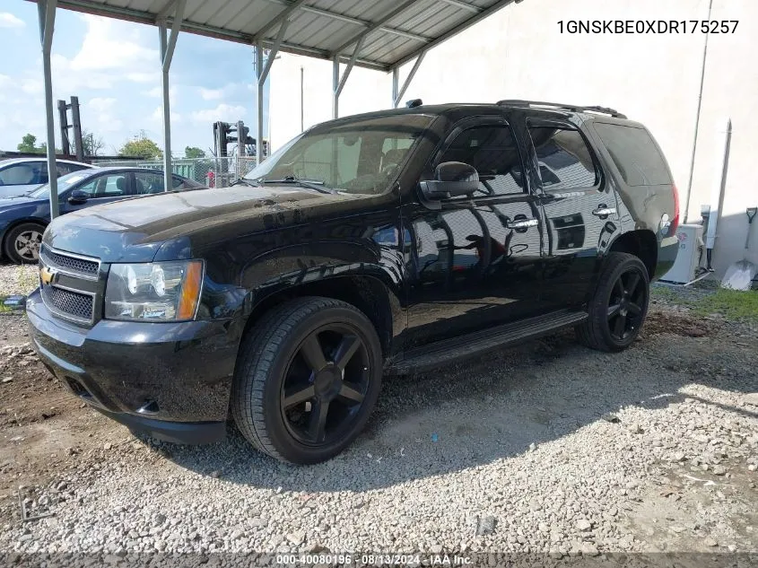 2013 Chevrolet Tahoe Lt VIN: 1GNSKBE0XDR175257 Lot: 40080196