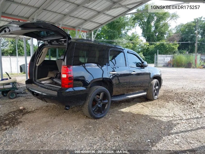 1GNSKBE0XDR175257 2013 Chevrolet Tahoe Lt