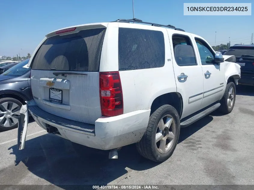 1GNSKCE03DR234025 2013 Chevrolet Tahoe Ltz