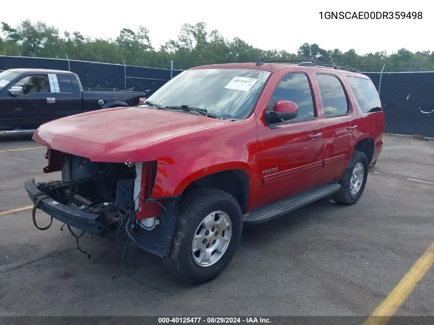 2013 Chevrolet Tahoe Ls VIN: 1GNSCAE00DR359498 Lot: 40125477