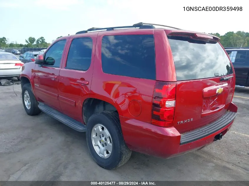 1GNSCAE00DR359498 2013 Chevrolet Tahoe Ls