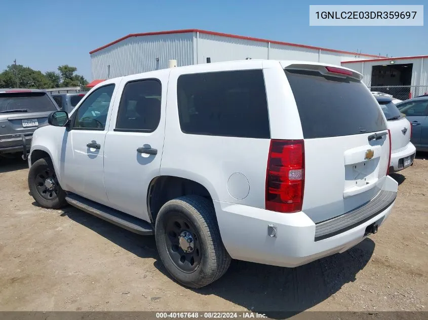 2013 Chevrolet Tahoe Commercial Fleet VIN: 1GNLC2E03DR359697 Lot: 40167648