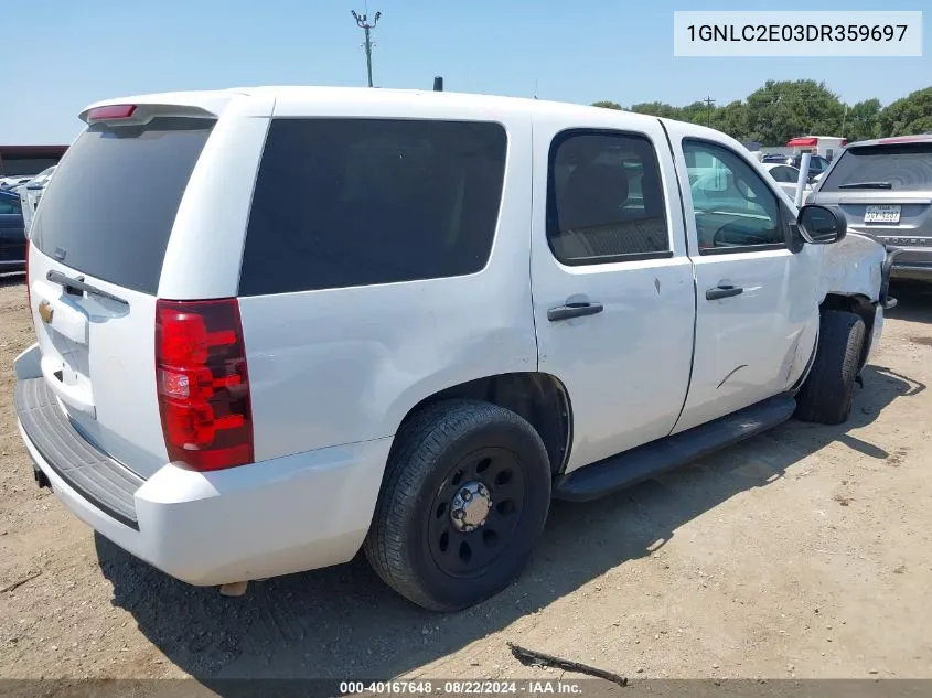 2013 Chevrolet Tahoe Commercial Fleet VIN: 1GNLC2E03DR359697 Lot: 40167648