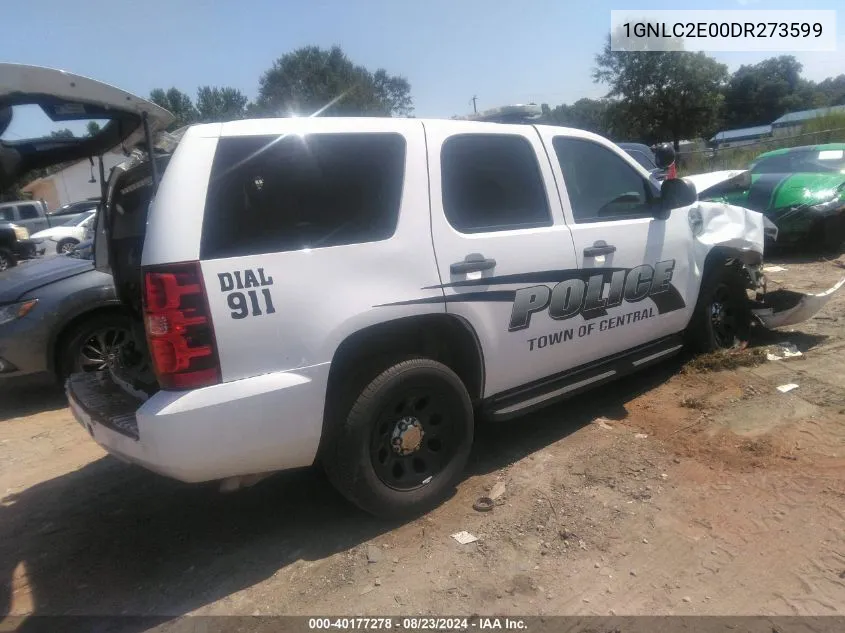 2013 Chevrolet Tahoe Commercial Fleet VIN: 1GNLC2E00DR273599 Lot: 40177278