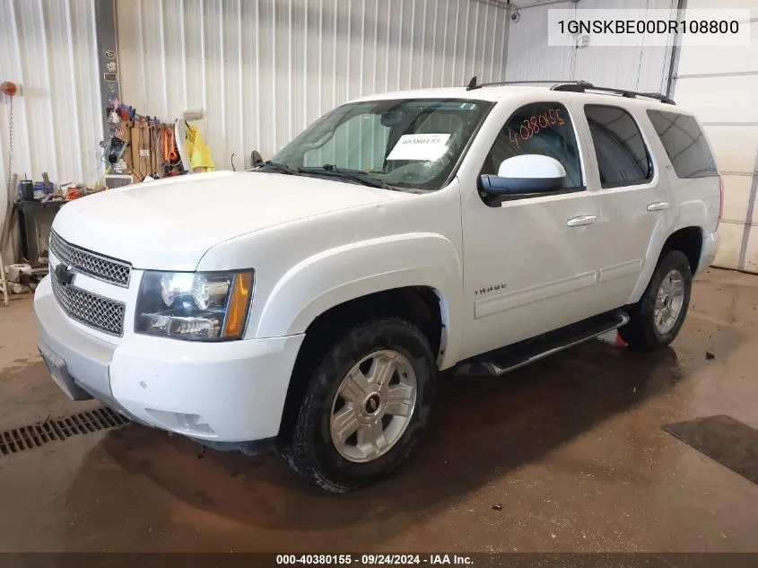 1GNSKBE00DR108800 2013 Chevrolet Tahoe Lt