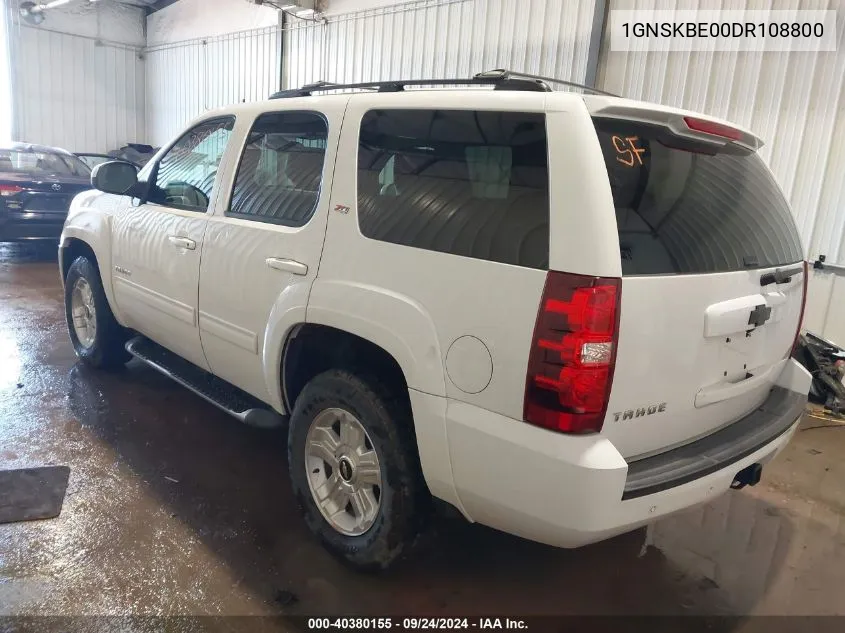 1GNSKBE00DR108800 2013 Chevrolet Tahoe Lt