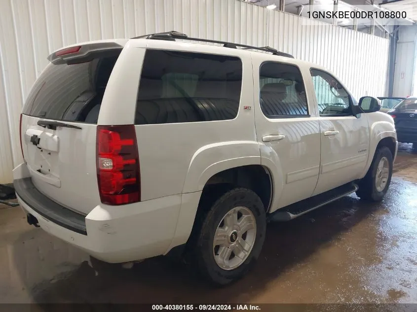 1GNSKBE00DR108800 2013 Chevrolet Tahoe Lt