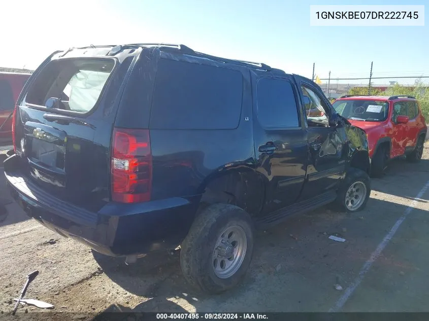 2013 Chevrolet Tahoe K1500 Lt VIN: 1GNSKBE07DR222745 Lot: 40407495