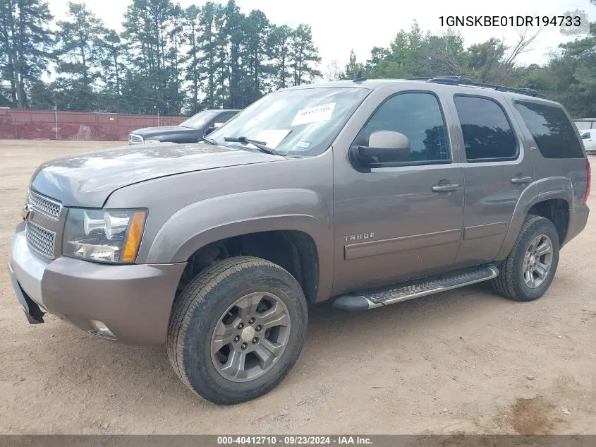 1GNSKBE01DR194733 2013 Chevrolet Tahoe Lt