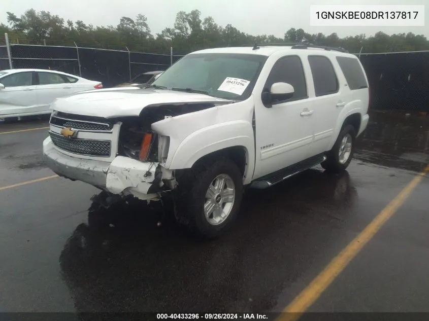 1GNSKBE08DR137817 2013 Chevrolet Tahoe Lt