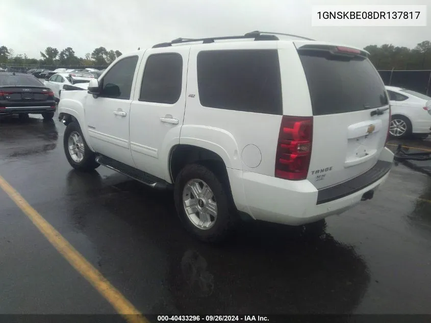 1GNSKBE08DR137817 2013 Chevrolet Tahoe Lt