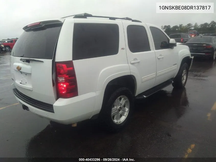 1GNSKBE08DR137817 2013 Chevrolet Tahoe Lt