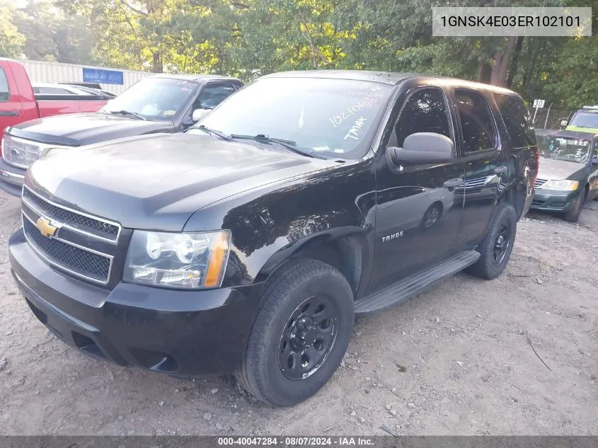 2014 Chevrolet Tahoe Commercial Fleet VIN: 1GNSK4E03ER102101 Lot: 40047284