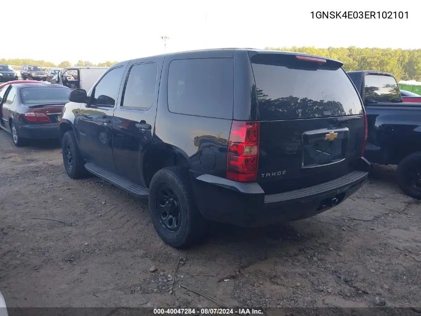 2014 Chevrolet Tahoe Commercial Fleet VIN: 1GNSK4E03ER102101 Lot: 40047284