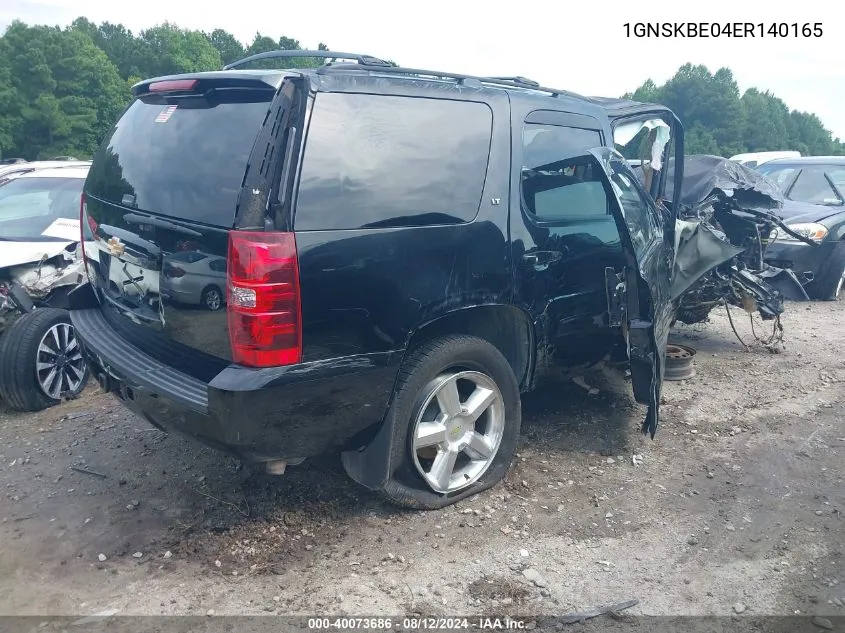 2014 Chevrolet Tahoe Lt VIN: 1GNSKBE04ER140165 Lot: 40073686