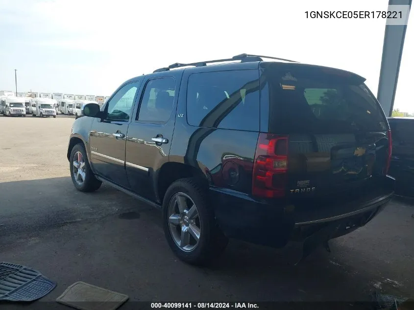 2014 Chevrolet Tahoe Ltz VIN: 1GNSKCE05ER178221 Lot: 40099141