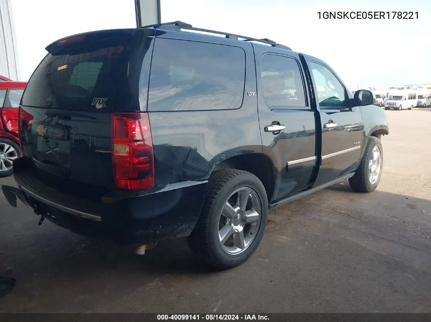 2014 Chevrolet Tahoe Ltz VIN: 1GNSKCE05ER178221 Lot: 40099141