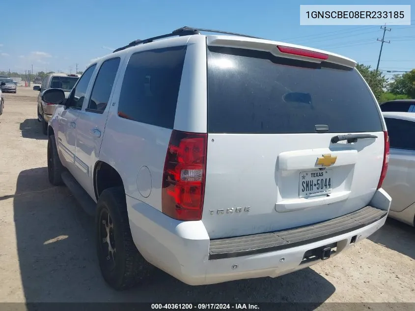 2014 Chevrolet Tahoe Lt VIN: 1GNSCBE08ER233185 Lot: 40361200