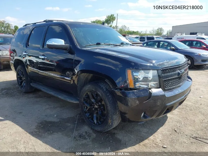 2014 Chevrolet Tahoe Ltz VIN: 1GNSKCE04ER218000 Lot: 40365983